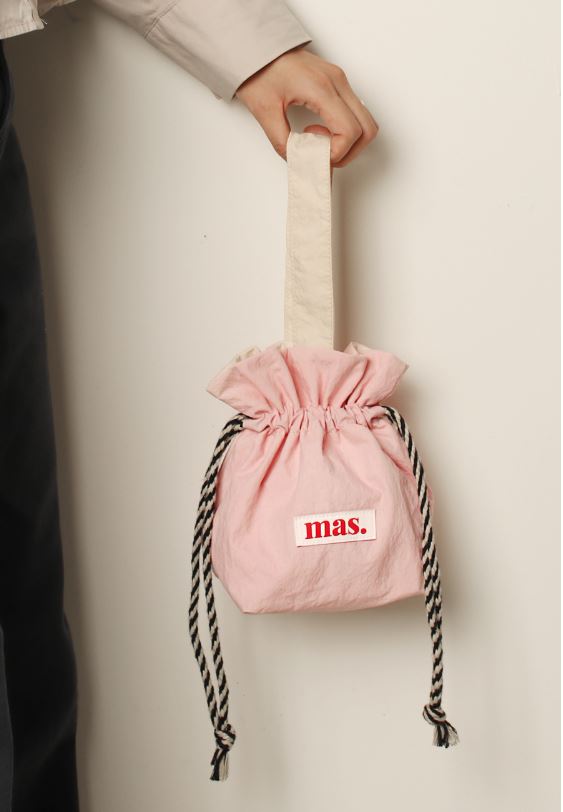 韓國Masmarulez - Solid string bag _ Baby pink